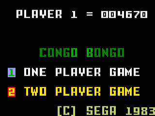 Congo Bongo title screen for Intellivision